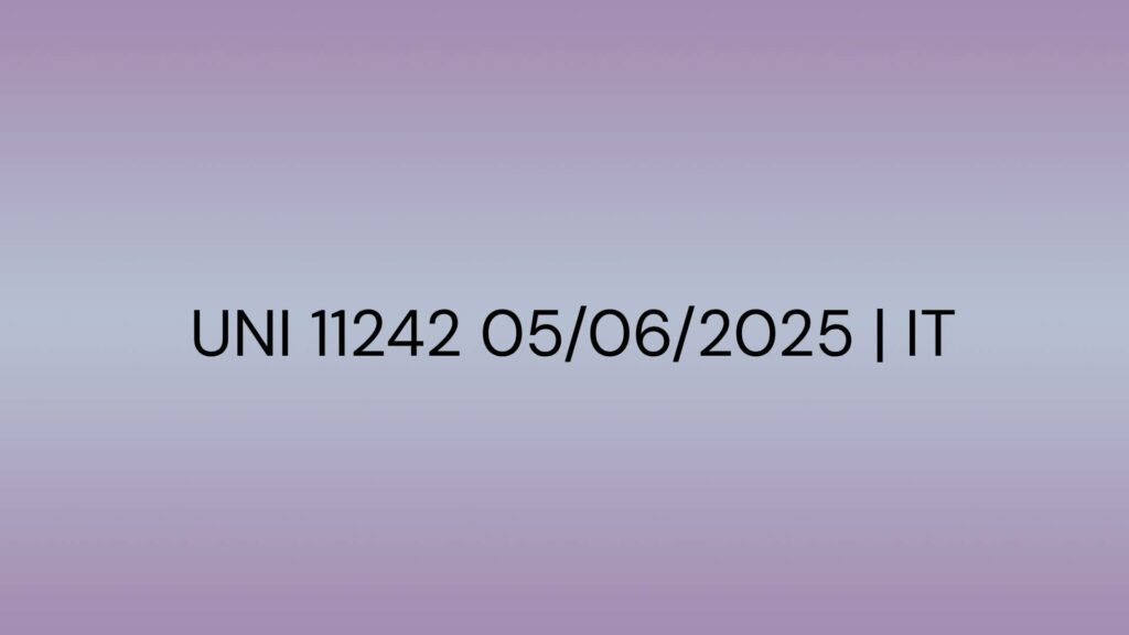 Realizzazione del progetto Norme UNI 11242 05/06/2025 | IT di CED Ingegneria-