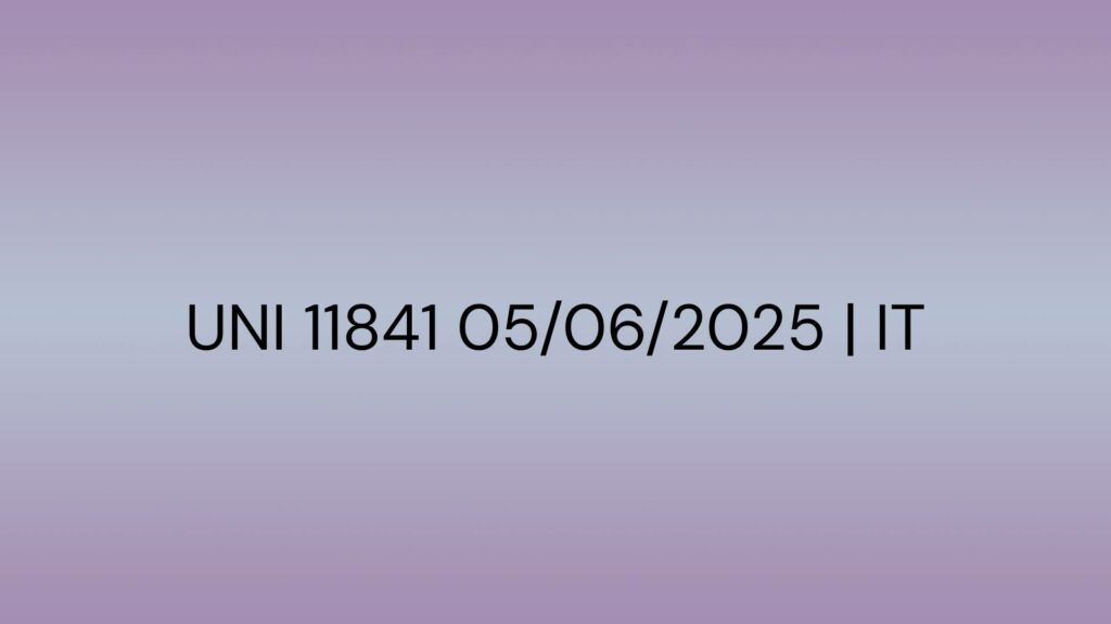 Realizzazione del progetto Norme UNI 11841 05/06/2025 | IT di CED Ingegneria-